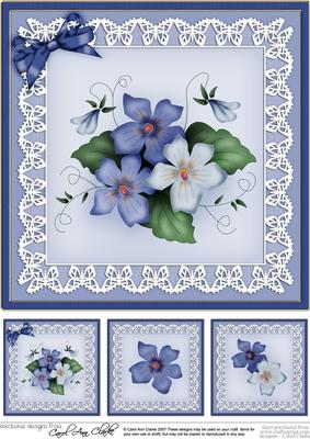 Pretty Viola 8 x 8 Quick Card Topper