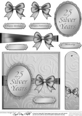 Elegant Metallic Greeting Quick Card with 3D Decoupage