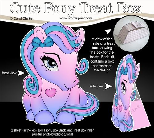 3D Cute Treat Box Gift Set Mini Kit - Cute Little Pony Kandy 
