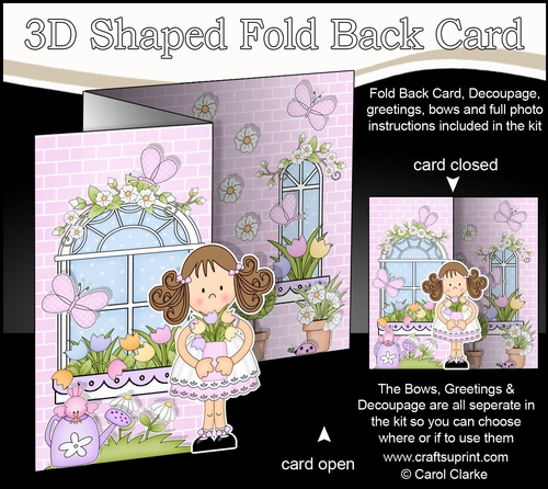 3D Shaped No-Hole Fold Back Mini Kit -  Country Cottage Girlz Zoe