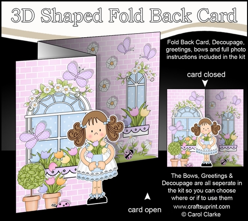 3D Shaped No-Hole Fold Back Mini Kit -  Country Cottage Girlz Zoe
