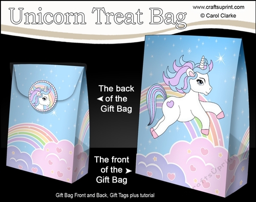 3D Gift Bag Mini Kit -  Cute Little Unicorn Magic
