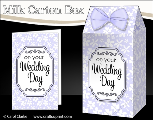 3D Wedding Flowers Milk Carton Treat Box Mini Kit