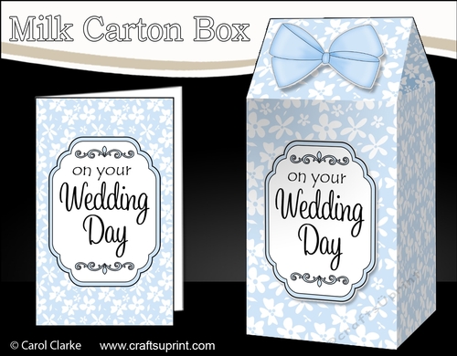 3D Wedding Flowers Milk Carton Treat Box Mini Kit