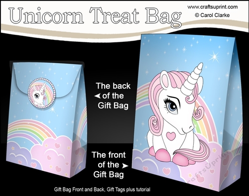 3D Gift Bag Mini Kit - Cute Little Unicorn