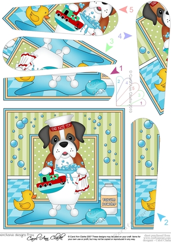 Fan Pyramage Topper - Bathtub Buddies - Little Boxer Dog