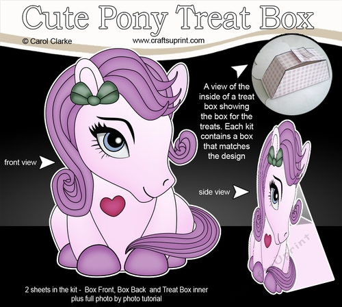 3D Cute Treat Box Gift Set Mini Kit - Cute Little Pony Autumn