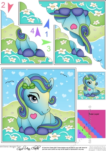 Cute Little Pony Scalloped Corner Stacker