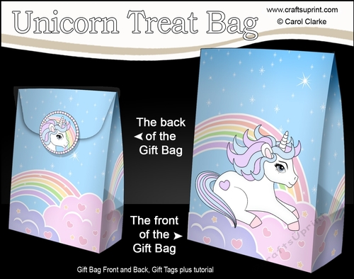 3D Gift Bag Mini Kit -  Cute Little Unicorn Magic