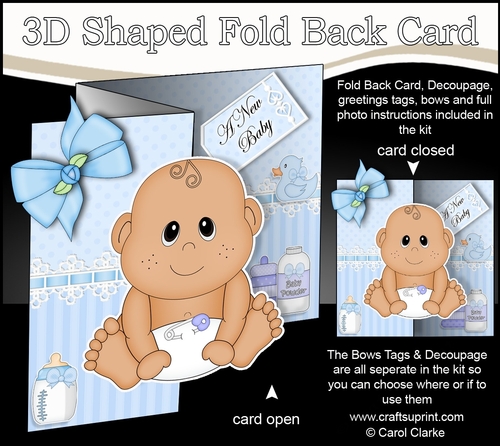 3D Shaped No-Hole Fold Back Mini Kit - Cute Little Ethnic Baby Boy Kareem