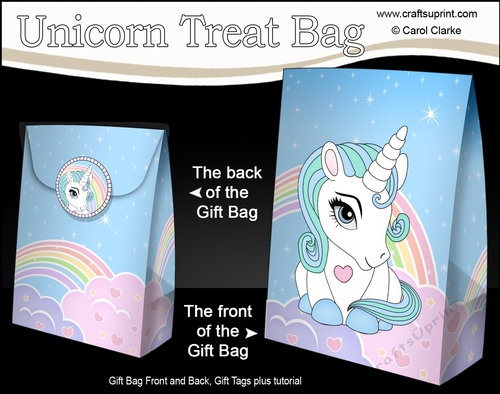 3D Gift Bag Mini Kit - Cute Little Unicorn