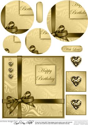 Elegant Flourish Quick Card with Circle Pyramage Topper