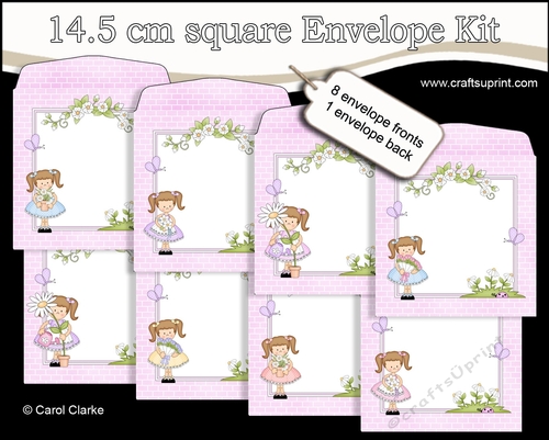 Country Cottage Girlz 14.5 x 14.5 cm envelope Kit