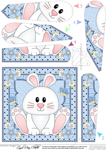 Cute Little Bunny Fan Pyramage Topper