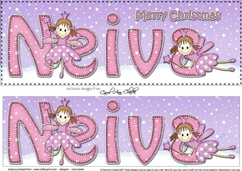 Large DL Merry Christmas NEIVA 3D decoupage 