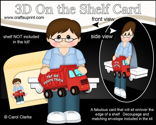 3D On the Shelf Card Kit - Herb has a Big Tipper Truck