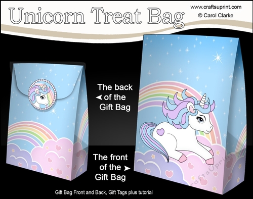 3D Gift Bag Mini Kit -  Cute Little Unicorn Magic