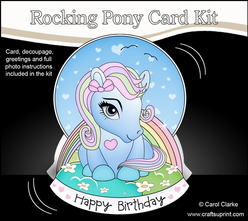 3D Shaped Rocking Card Mini Kit - Cute Little Pony Fleur