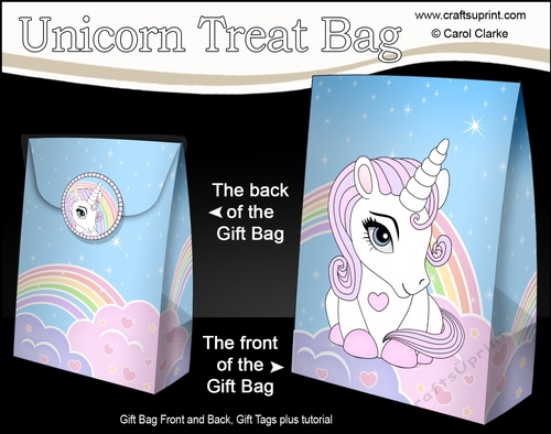 3D Gift Bag Mini Kit - Cute Little Unicorn
