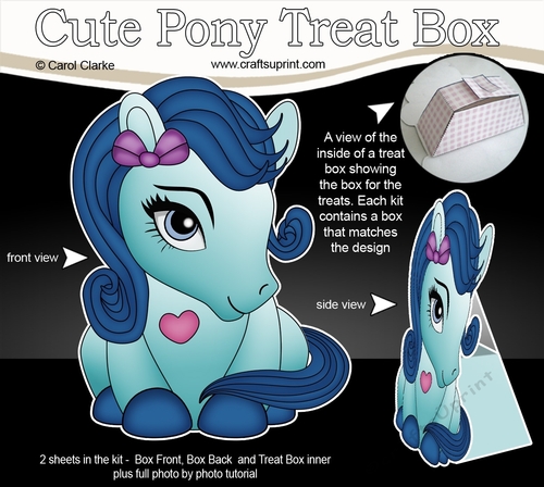 3D Cute Treat Box Gift Set Mini Kit - Cute Little Pony Moondancer