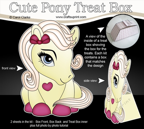 3D Cute Treat Box Gift Set Mini Kit - Cute Little Pony Cherryade