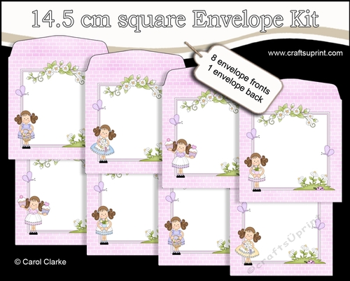Country Cottage Girlz 14.5 x 14.5 cm envelope Kit