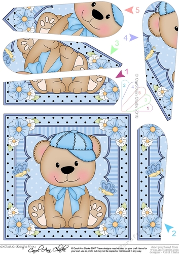 Cute Little Bear Fan Pyramage Topper