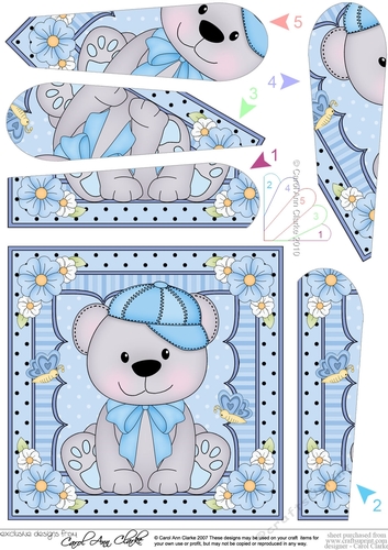 Cute Little Bear Fan Pyramage Topper
