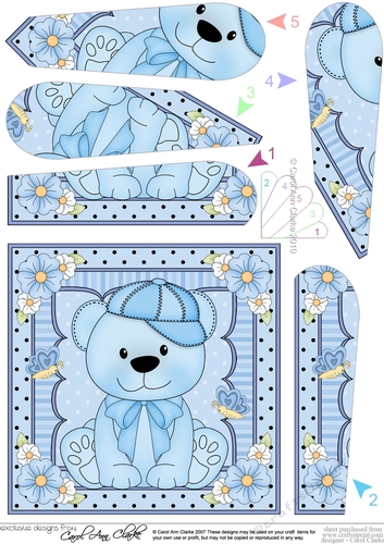 Cute Little Bear Fan Pyramage Topper