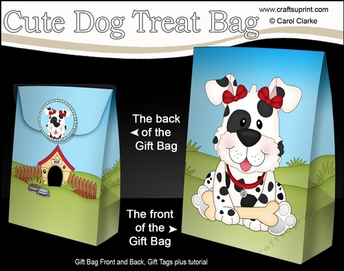 3D Gift Bag Mini Kit - Cute Little Spotty Dog Spot