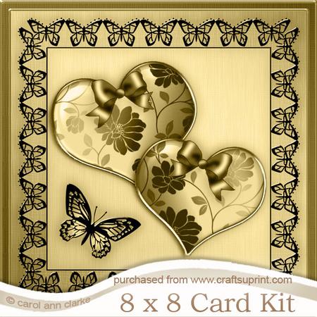 8 x 8 Elegant Romance Kit with 3D Decoupage