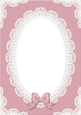 A4 Pearls and Lace Card Front