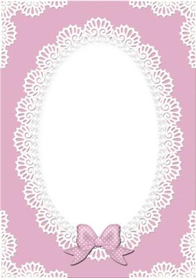 A4 Pearls and Lace Card Front