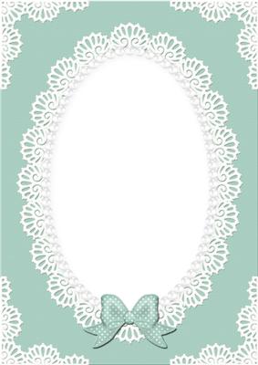 A4 Pearls and Lace Card Front