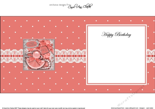101st Birthday Perfume Lace & Pearls square landscape insert
