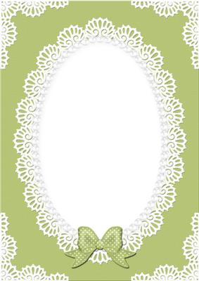 A4 Pearls and Lace Card Front