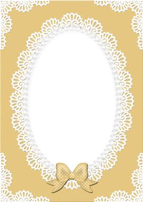 A4 Pearls and Lace Card Front