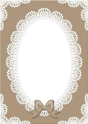 A4 Pearls and Lace Card Front