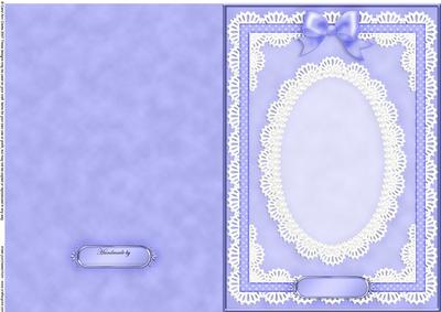 A5 Pearls, Lace and Ribbon Plain Card Base