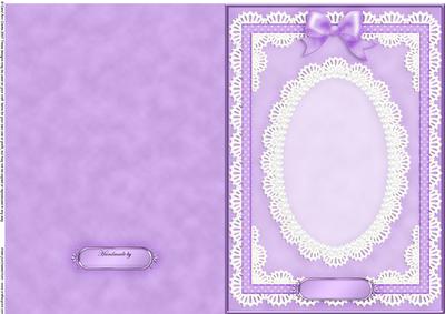 A5 Pearls, Lace and Ribbon Plain Card Base