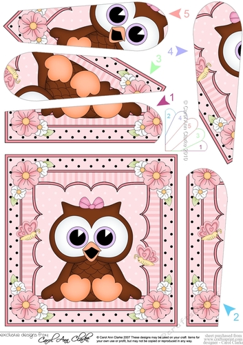 Cute Little Hoot Owl Fan Pyramage Topper