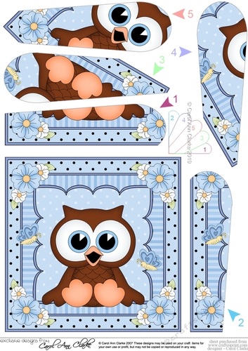 Cute Little Hoot Owl Fan Pyramage Topper
