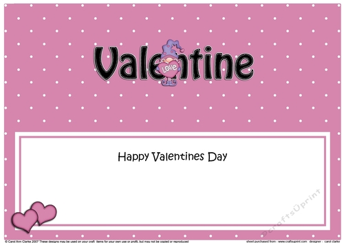 Large DL Be Mine VALENTINE insert with Cute Gnome