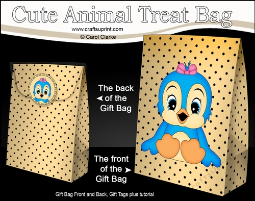 3D Gift Bag Mini Kit - Cute Little BeBe Bird