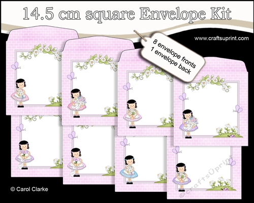 Country Cottage Girlz 14.5 x 14.5 cm envelope Kit