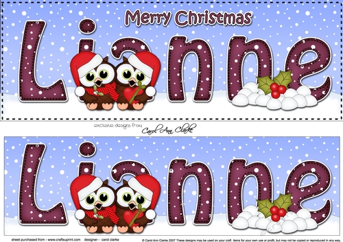 Large DL Merry Christmas LIANNE 3D decoupage 