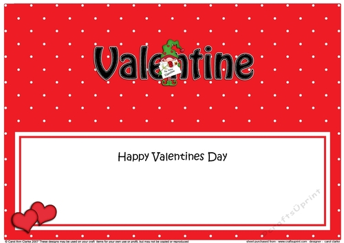Large DL Be Mine VALENTINE insert with Cute Gnome