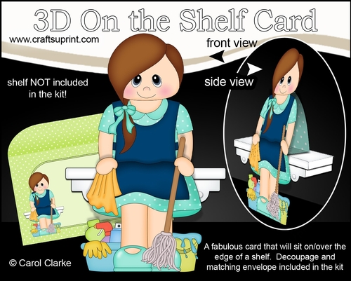 3D On the Shelf Card Kit - Little Cleaner Andraya is making everything Spick and Span