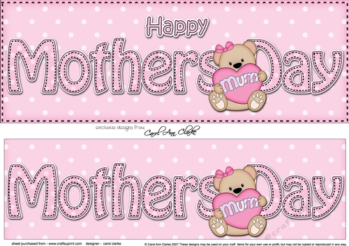 Large DL HAPPY MOTHERS DAY 3D decoupage