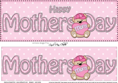 Large DL HAPPY MOTHERS DAY 3D decoupage